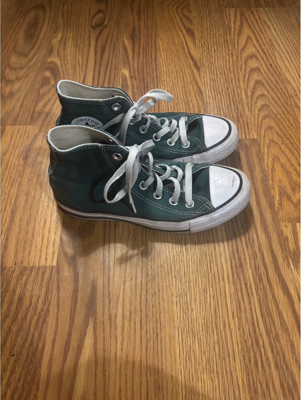 Dark Green Converse High-Top Sneakers- Size 5.5